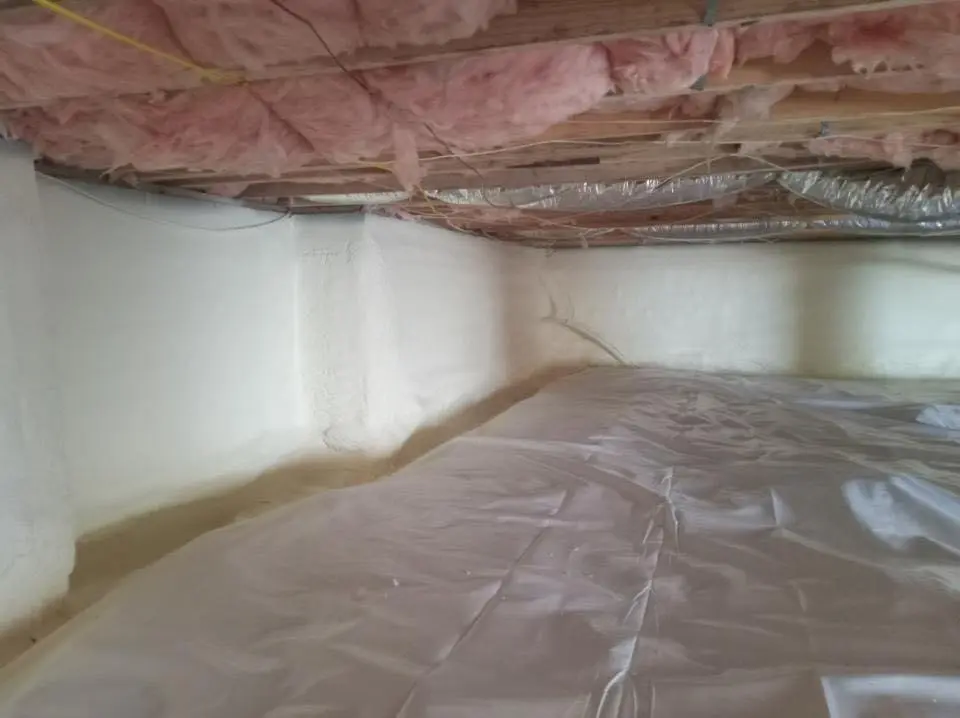 Crawl space encapsulation with closed-cell spray foam for Attic Insulation in Chester